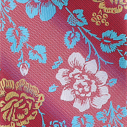 Vittorio Farina Men's Floral Design Necktie & Pocket Square - Suits You Sir - D - 1286 - 