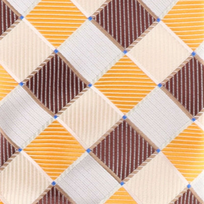 Vittorio Farina Men's Geometric Design Necktie & Pocket Square - Suits You Sir - D - 1163 - 