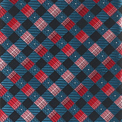 Vittorio Farina Men's Geometric Design Necktie & Pocket Square - Suits You Sir - D - 1221 - 