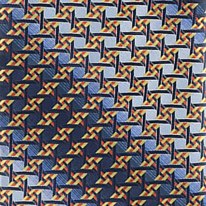 Vittorio Farina Men's Geometric Design Necktie & Pocket Square - Suits You Sir - D - 1236 - 