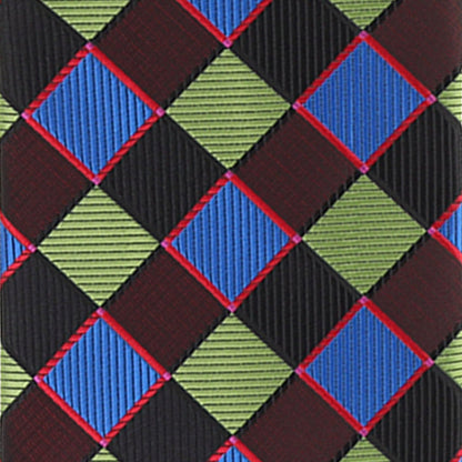 Vittorio Farina Men's Geometric Design Necktie & Pocket Square - Suits You Sir - D - 1236 - 