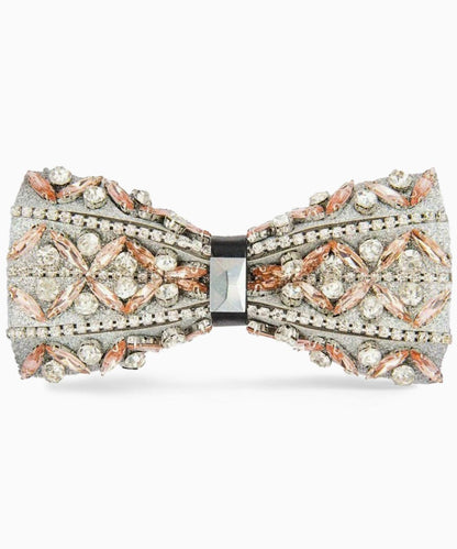 Vittorio Farina Men's Jeweled Bow Tie in Gift Box - Suits You Sir - Design: Rose Gold - 