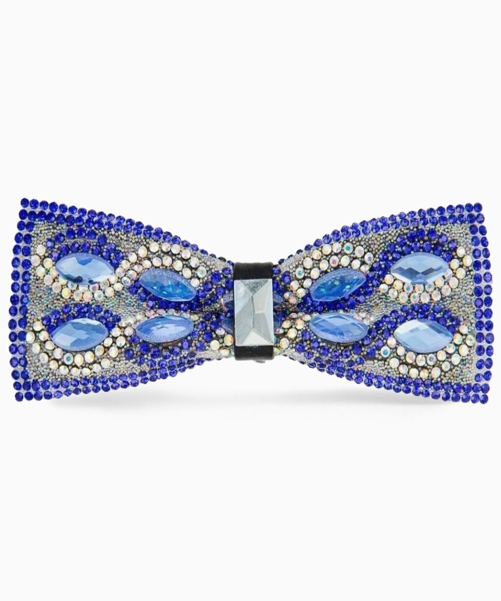 Vittorio Farina Men's Jeweled Bow Tie in Gift Box - Suits You Sir - Design: Royal Blue - 