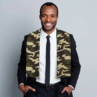 Vittorio Farina Mens' Kente Satin Scarf - Suits You Sir - Camo - 