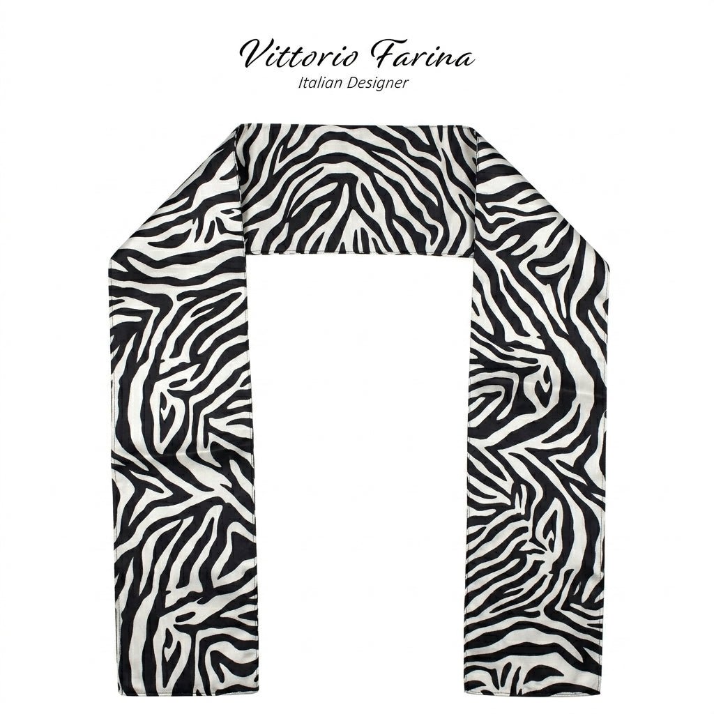 Vittorio Farina Mens' Kente Satin Scarf - Suits You Sir - Camo - 