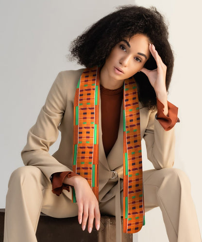 Vittorio Farina Mens' Kente Satin Scarf - Suits You Sir - Kente 1 - 
