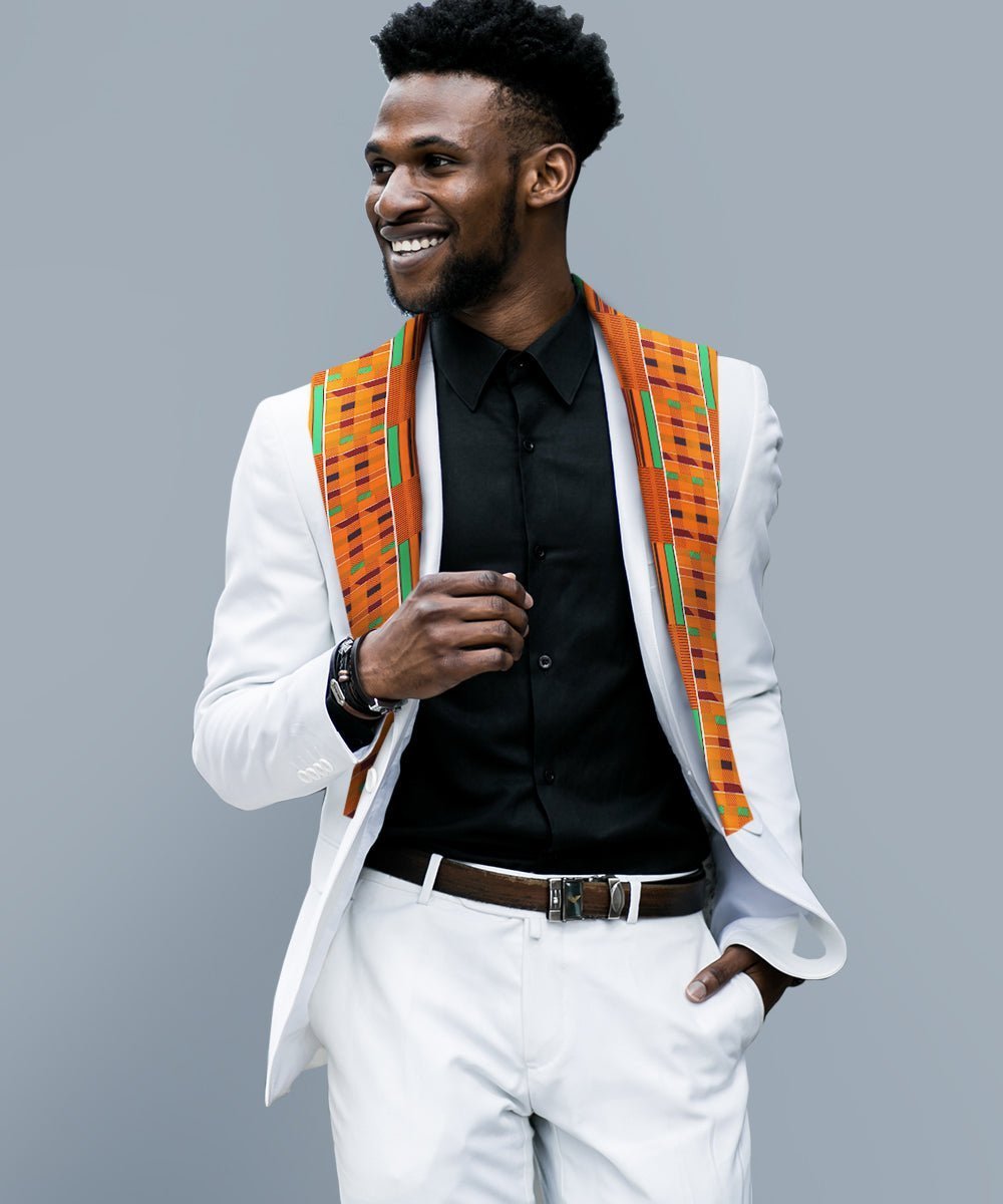 Vittorio Farina Mens' Kente Satin Scarf - Suits You Sir - Kente 1 - 