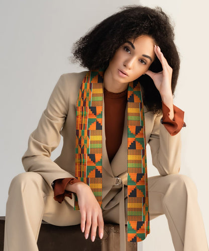 Vittorio Farina Mens' Kente Satin Scarf - Suits You Sir - Kente 3 - 