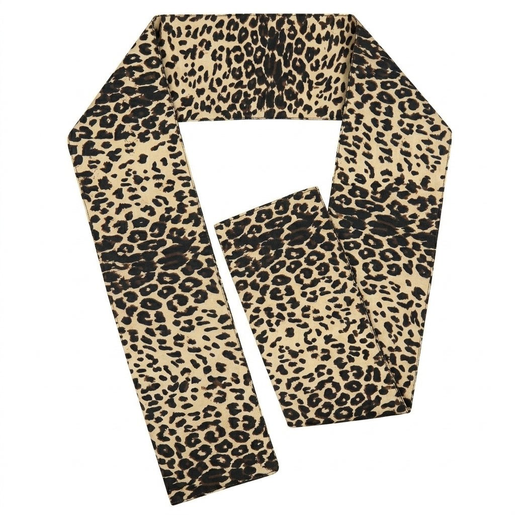 Vittorio Farina Mens' Kente Satin Scarf - Suits You Sir - Leopard - 