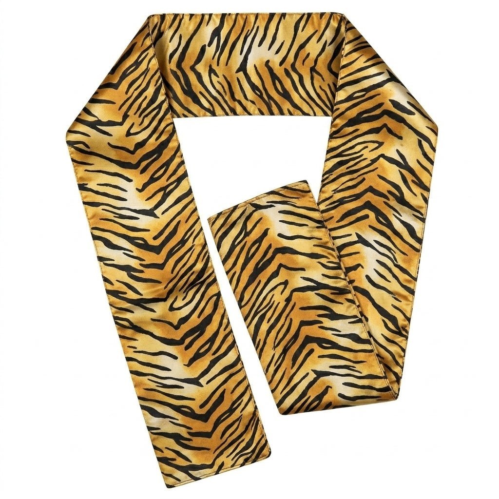 Vittorio Farina Mens' Kente Satin Scarf - Suits You Sir - Tiger - 