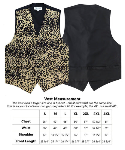 Vittorio Farina Men's Kente Satin Vest and Bow Tie Set - Suits You Sir - Leopard - S