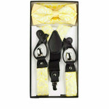 Vittorio Farina Men's Paisley Clip End Suspender with Silver Hardware in Gift Box: 70% Polyester & 30% Elastomer - Suits You Sir - Brown - 