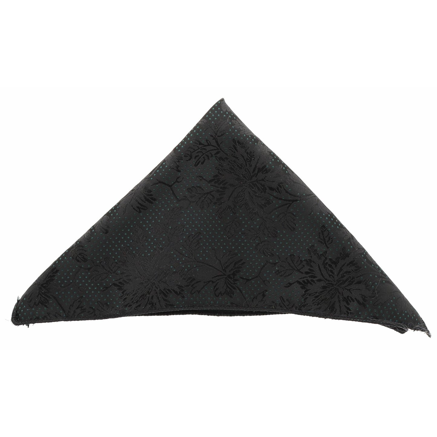 Vittorio Farina Men's Paisley Design Microfiber Pocket Square - Suits You Sir - Black Floral - 
