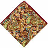 Vittorio Farina Men's Paisley Design Microfiber Pocket Square - Suits You Sir - Black Floral - 