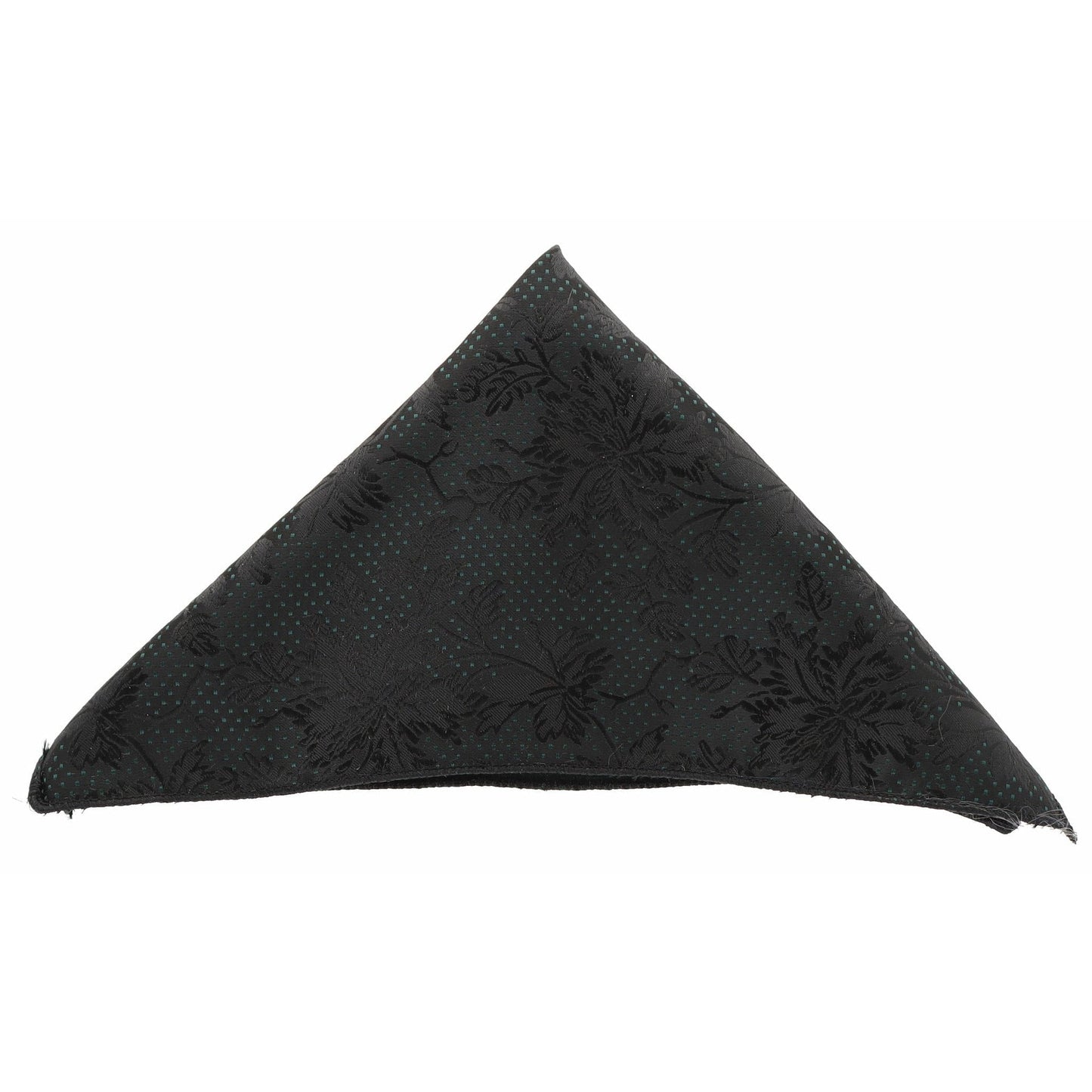 Vittorio Farina Men's Paisley Design Microfiber Pocket Square - Suits You Sir - Black Floral - 