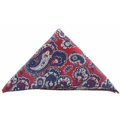 Vittorio Farina Men's Paisley Design Microfiber Pocket Square - Suits You Sir - DH 116 Navy/Paisley - 