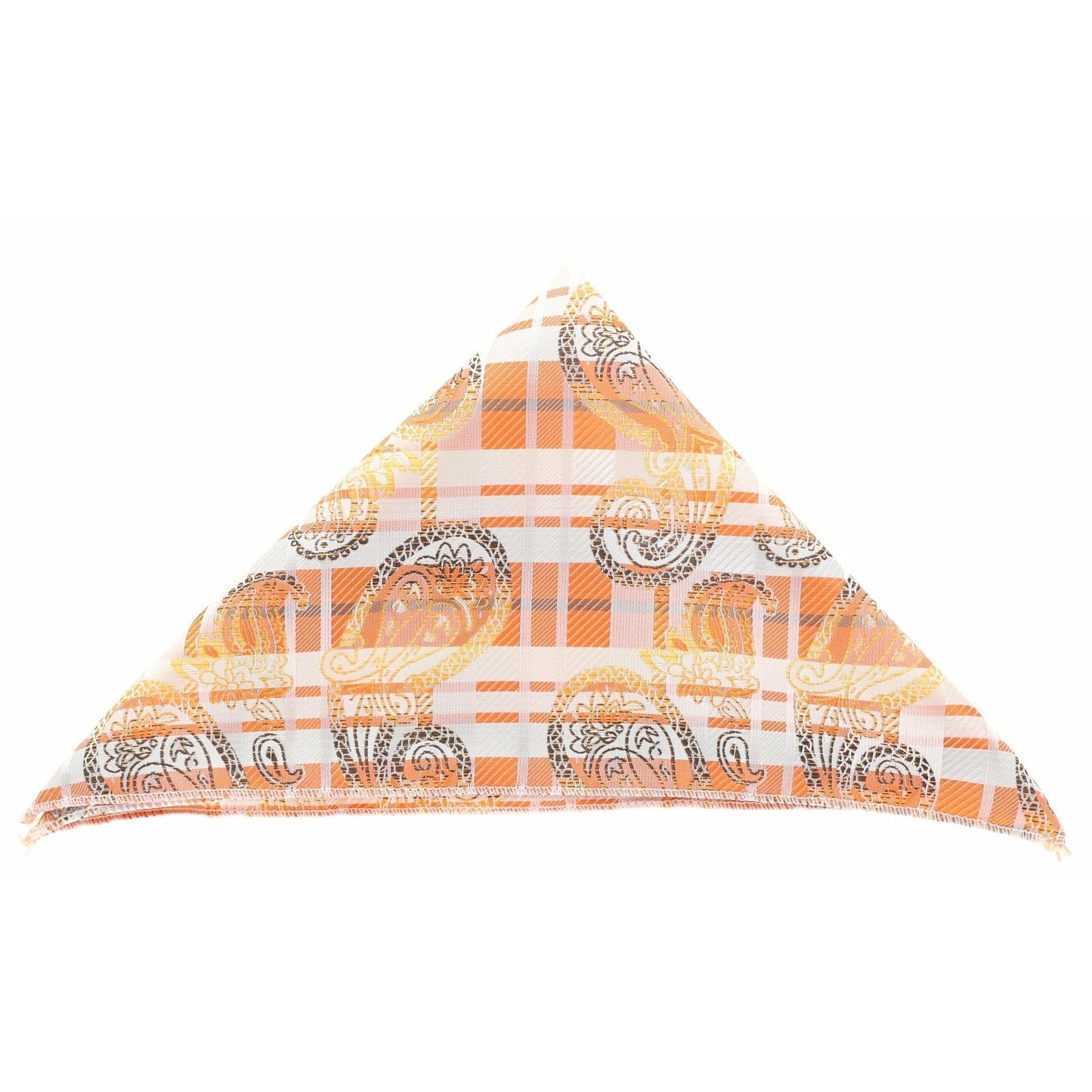 Vittorio Farina Men's Paisley Design Microfiber Pocket Square - Suits You Sir - Orange Paisley - 