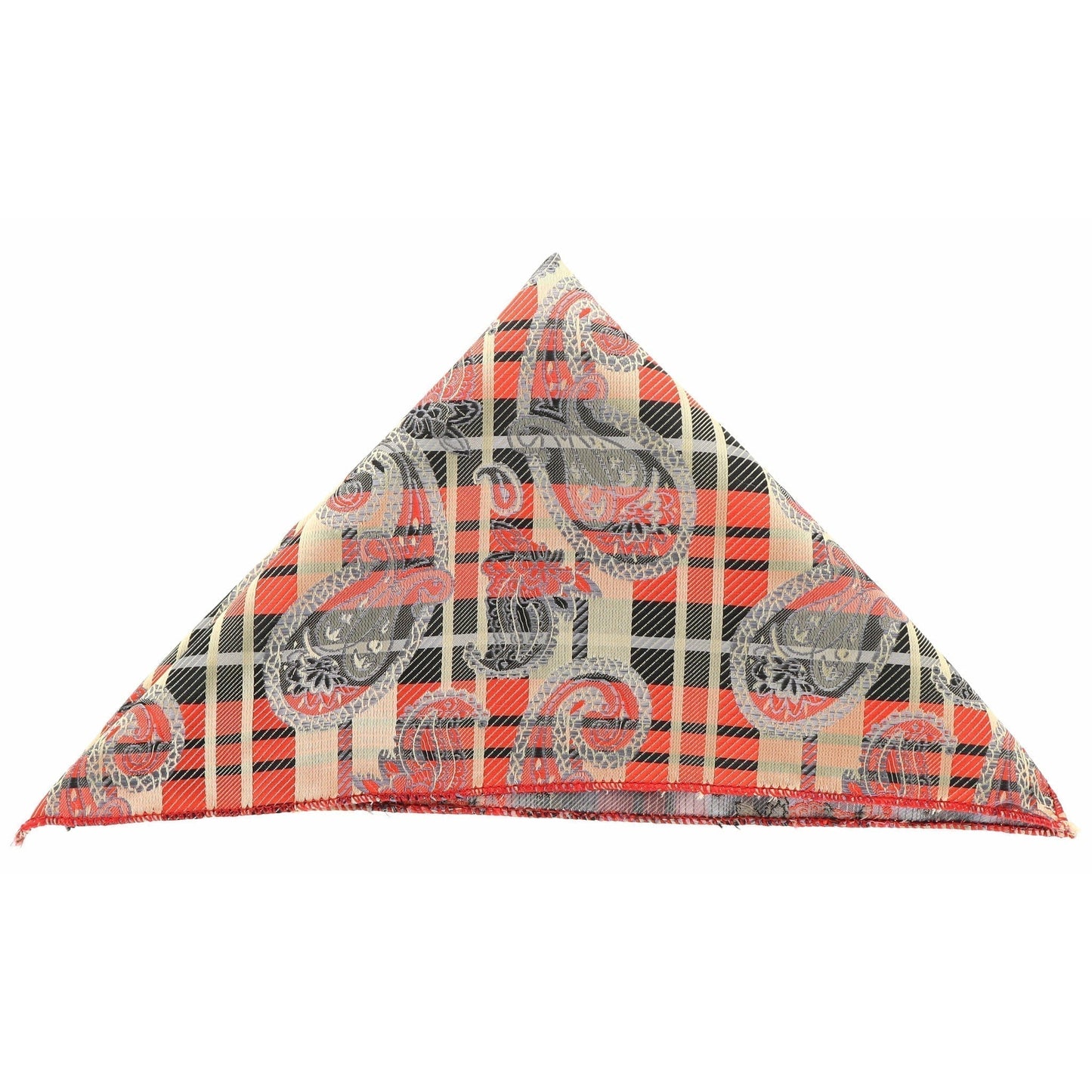 Vittorio Farina Men's Paisley Design Microfiber Pocket Square - Suits You Sir - Red Paisley - 