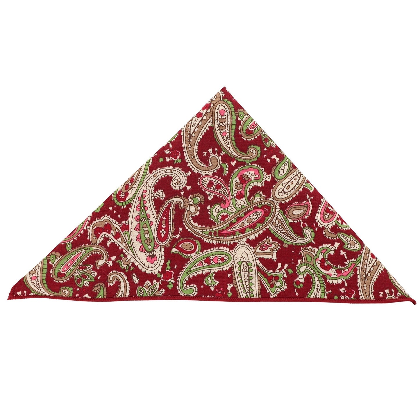 Vittorio Farina Men's Paisley Design Microfiber Pocket Square - Suits You Sir - Wine Paisley - 