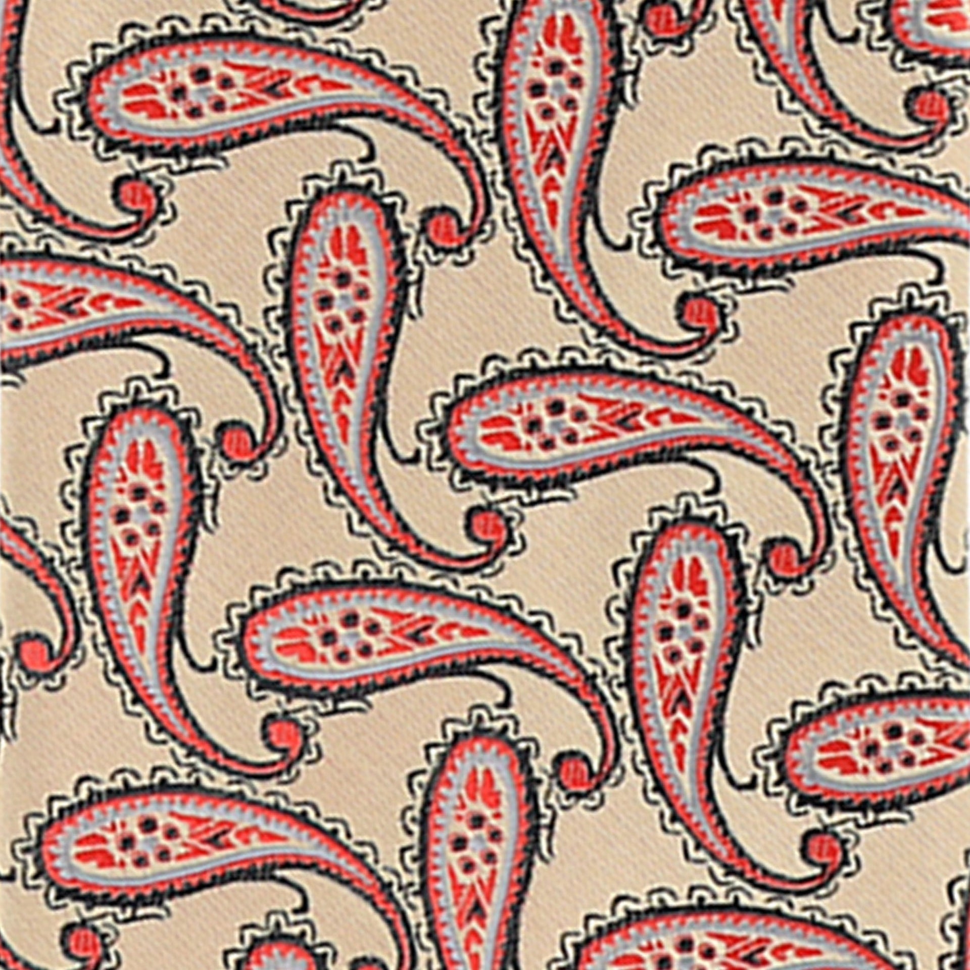 Vittorio Farina Men's Paisley Design Necktie & Pocket Square - Suits You Sir - D - 1172 - 