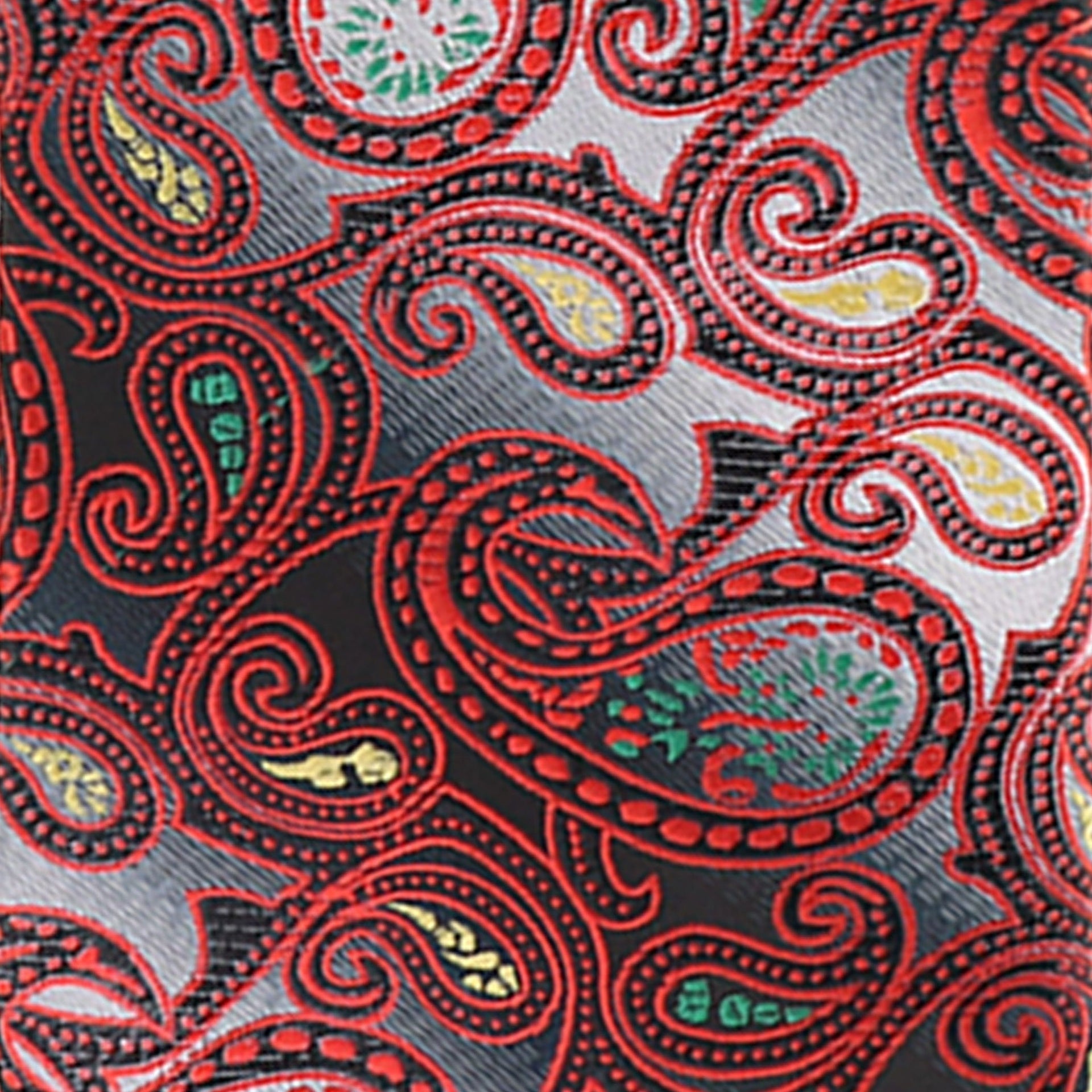 Vittorio Farina Men's Paisley Design Necktie & Pocket Square - Suits You Sir - D - 1214 - 