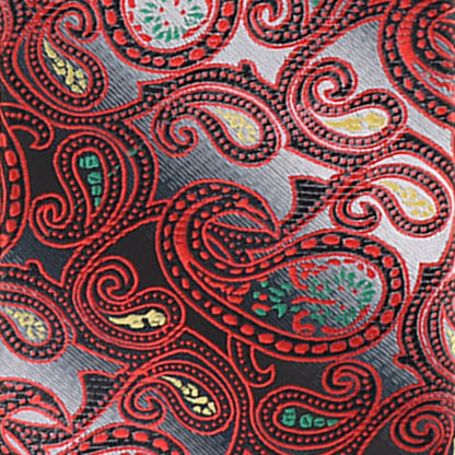 Vittorio Farina Men's Paisley Design Necktie & Pocket Square - Suits You Sir - D - 1214 - 