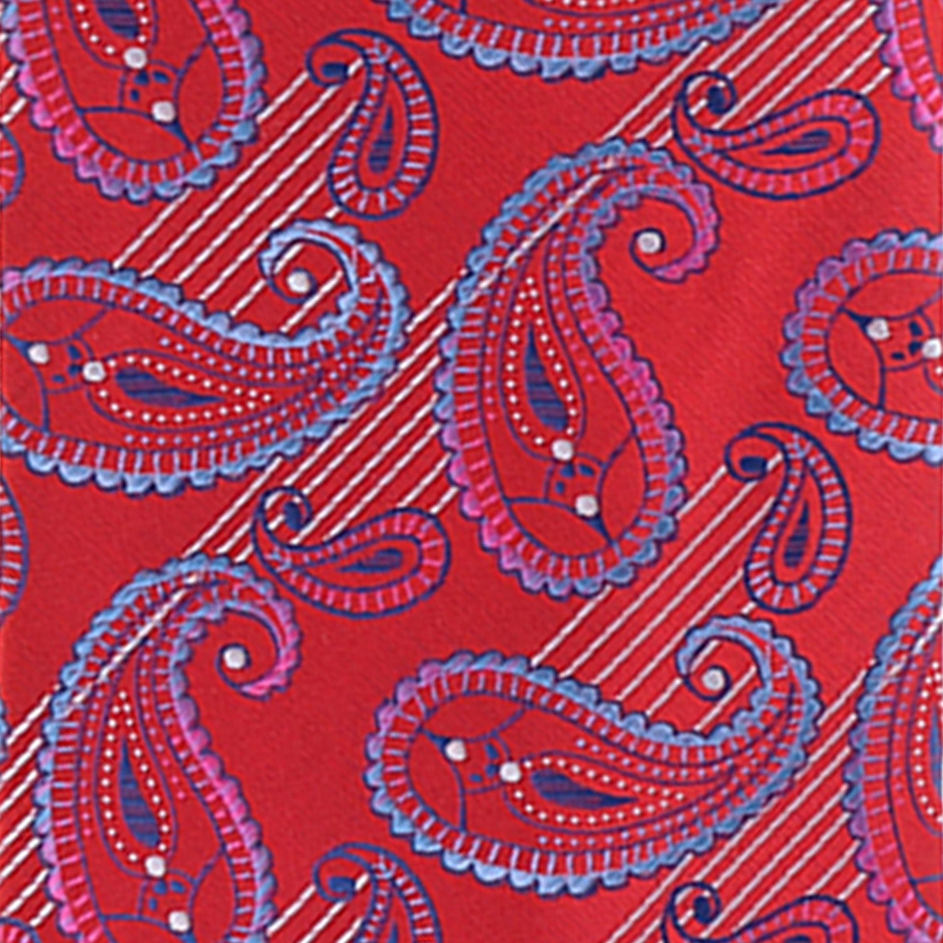 Vittorio Farina Men's Paisley Design Necktie & Pocket Square - Suits You Sir - D - 1282 - 