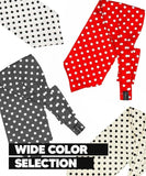 Vittorio Farina Men's Polka Dot Satin Ascot & Pocket Square - Suits You Sir - Black and White - 