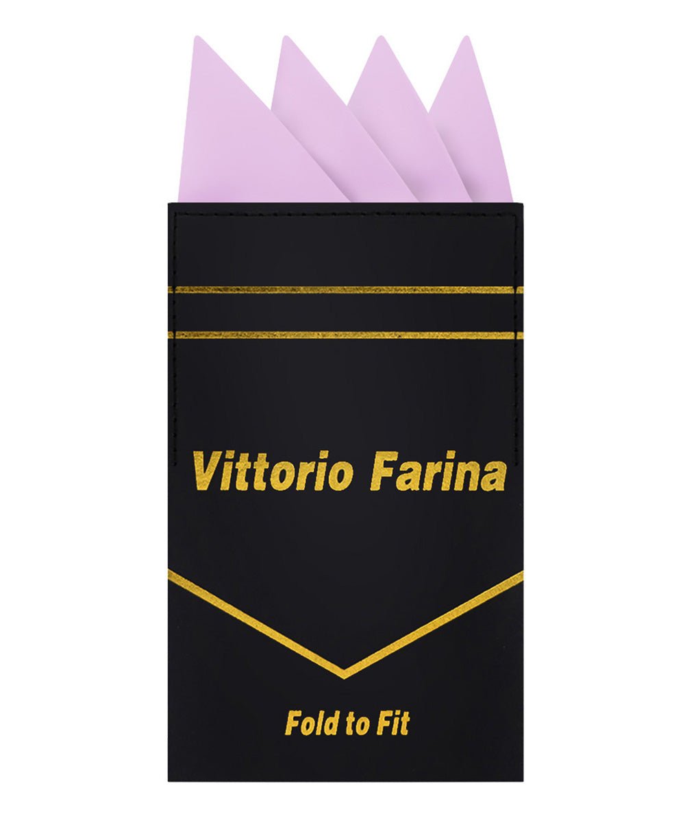 Vittorio Farina Men's Pre - Folded Pocket Square: Four - Point - Suits You Sir - Lavender - 