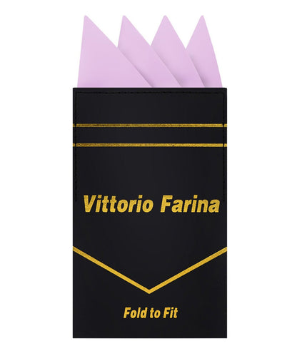 Vittorio Farina Men's Pre - Folded Pocket Square: Four - Point - Suits You Sir - Lavender - 