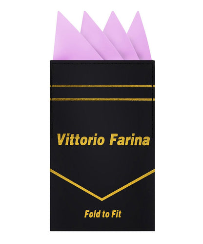Vittorio Farina Men's Pre - Folded Pocket Square: Four - Point - Suits You Sir - Lilac - 