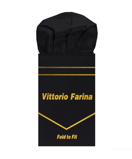 Vittorio Farina Men's Pre - Folded Pocket Square: Puff - Suits You Sir - Black - 