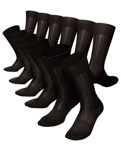 Vittorio Farina Men's Ribbed Shear Nylon Anklet Dress Socks - Suits You Sir - Brown - 12