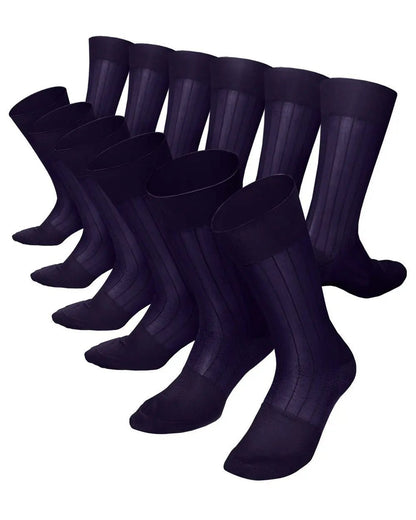 Vittorio Farina Men's Ribbed Shear Nylon Anklet Dress Socks - Suits You Sir - Purple - 12