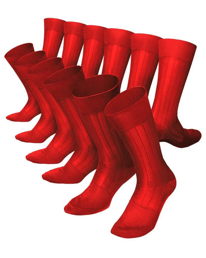 Vittorio Farina Men's Ribbed Shear Nylon Anklet Dress Socks - Suits You Sir - Red - 12
