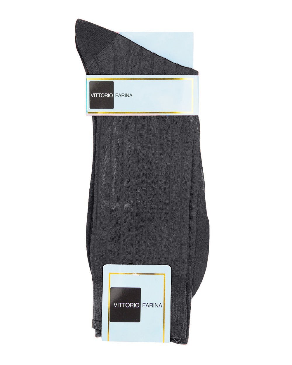 Vittorio Farina Men's Ribbed Shear Nylon Anklet Dress Socks - Suits You Sir - Royal Blue - 3