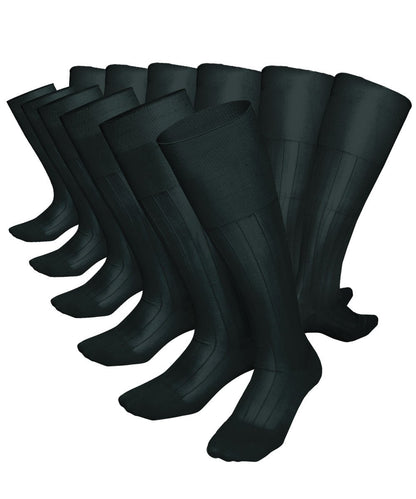 Vittorio Farina Men's Ribbed Shear Nylon Over The Calf Dress Socks - Suits You Sir - Hunter Green - 12