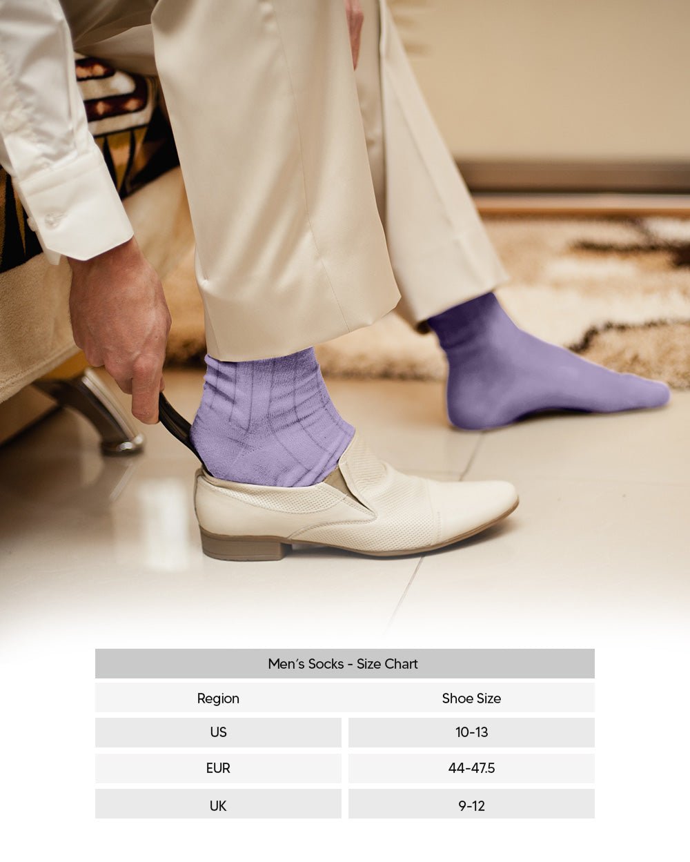 Vittorio Farina Men's Ribbed Shear Nylon Over The Calf Dress Socks - Suits You Sir - Ivory - 12