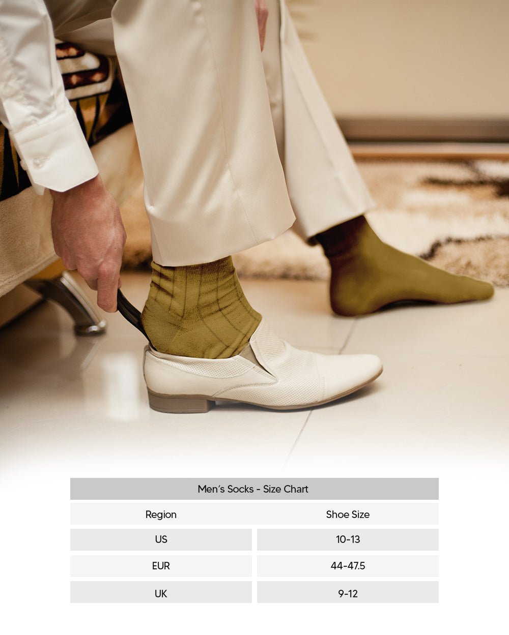 Vittorio Farina Men's Ribbed Shear Nylon Over The Calf Dress Socks - Suits You Sir - Mustard Yellow - 12