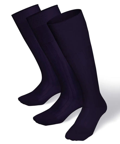 Vittorio Farina Men's Ribbed Shear Nylon Over The Calf Dress Socks - Suits You Sir - Pink - 3