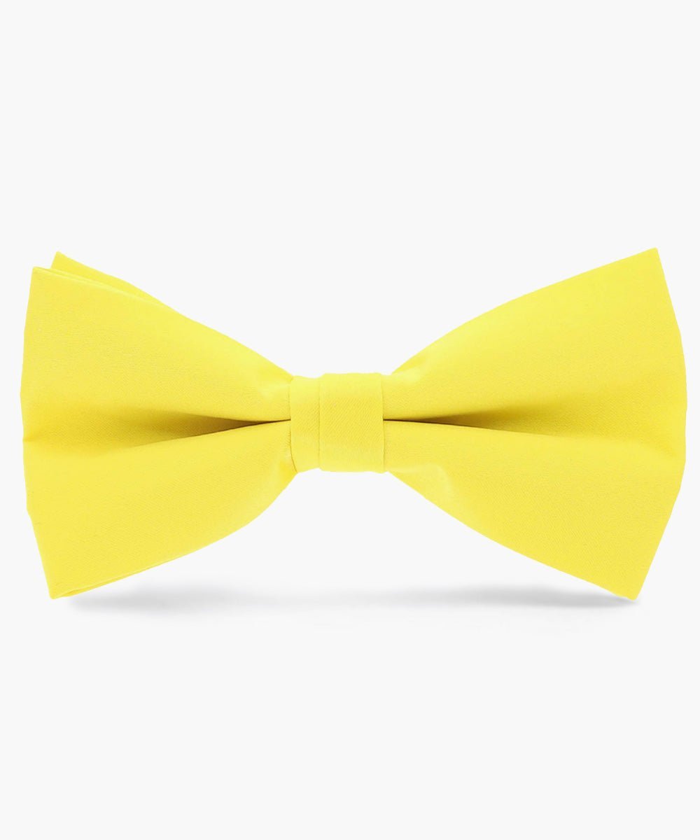 Vittorio Farina Men's Satin Bow Tie in Gift Box - Suits You Sir - Lemon - 