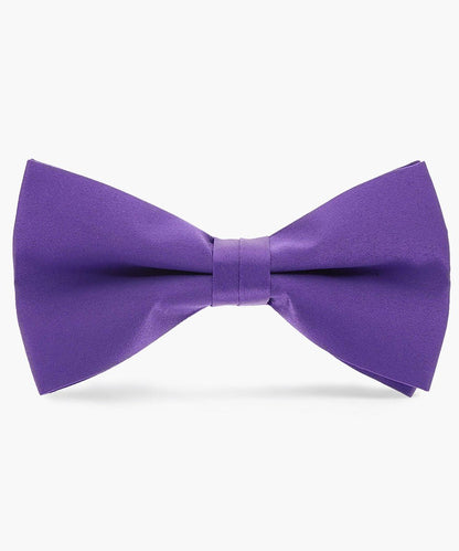 Vittorio Farina Men's Satin Bow Tie in Gift Box - Suits You Sir - Purple - 