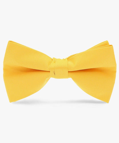 Vittorio Farina Men's Satin Bow Tie in Gift Box - Suits You Sir - Yellow - 