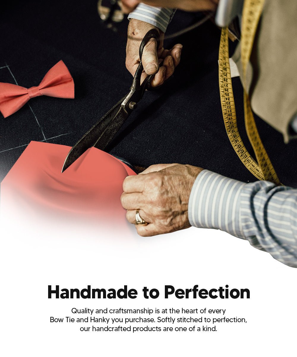 Vittorio Farina Men's Satin Bow Tie & Pocket Square in Gift Box - Suits You Sir - Rust Red - 