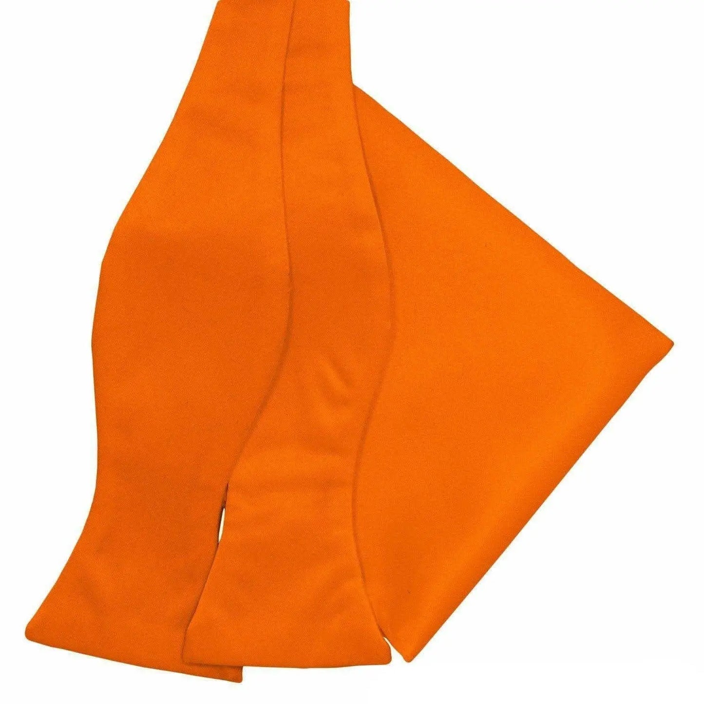 Vittorio Farina Men's Satin Self Tie Bow Tie & Pocket Square in Gift Box - Suits You Sir - Orange - 