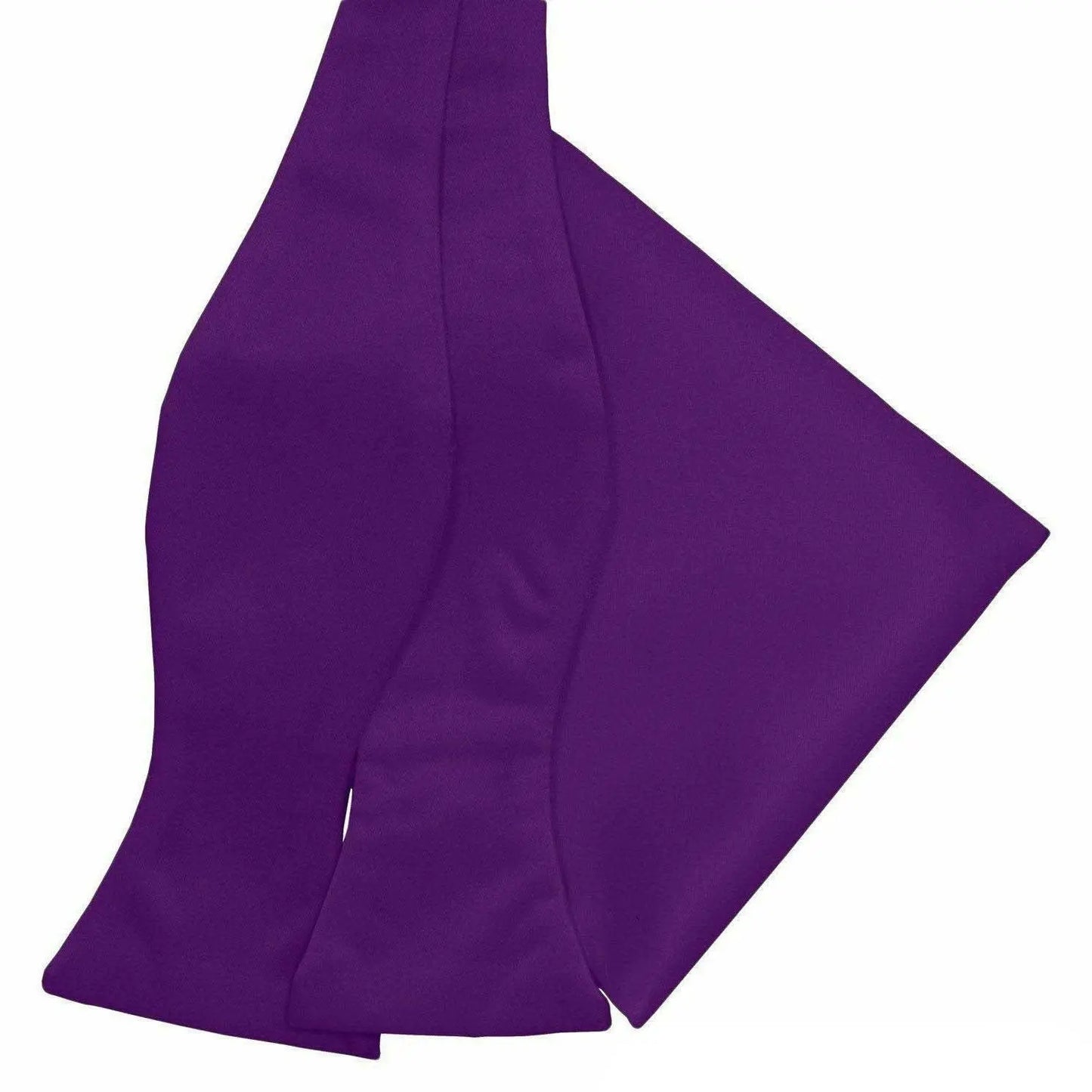 Vittorio Farina Men's Satin Self Tie Bow Tie & Pocket Square in Gift Box - Suits You Sir - Purple - 
