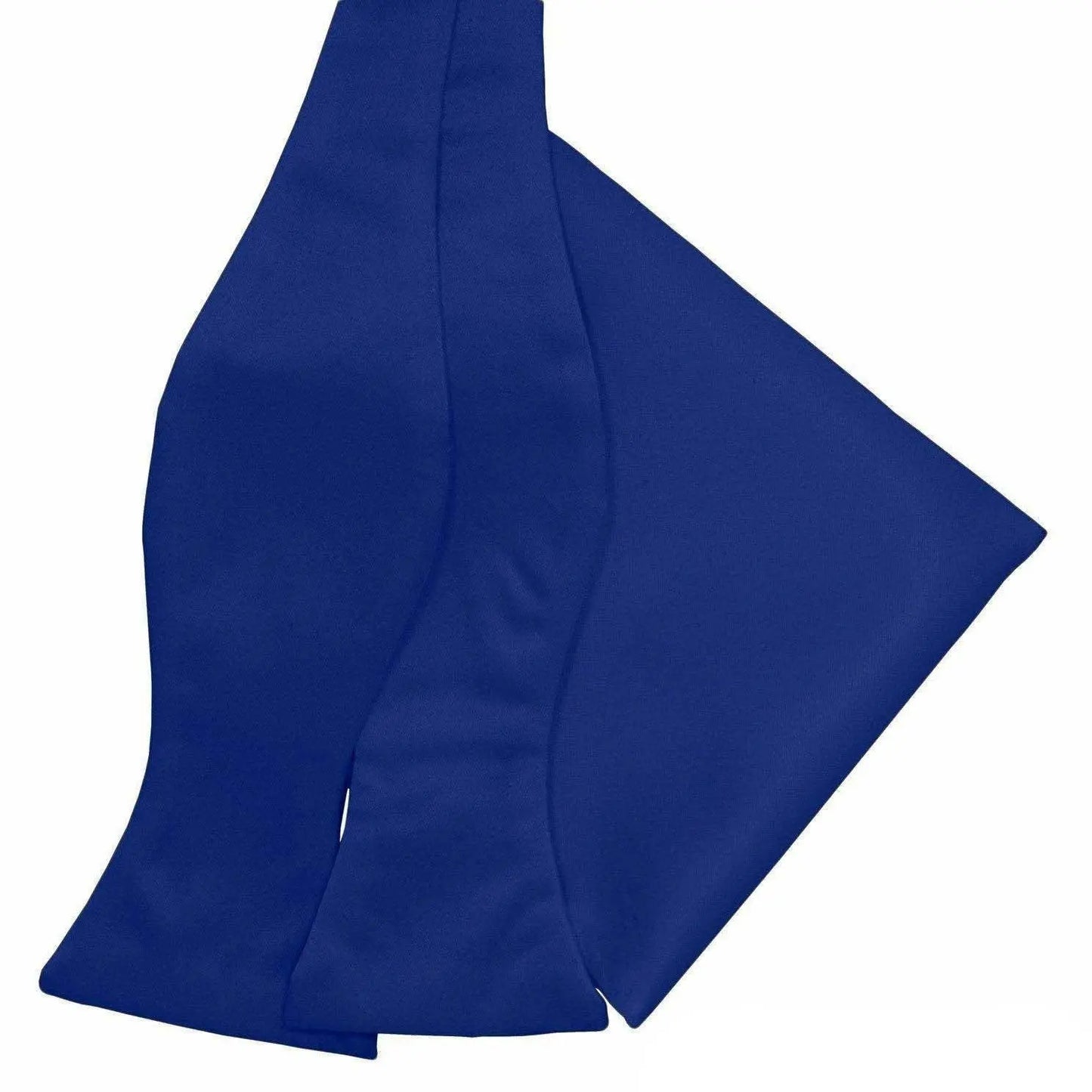 Vittorio Farina Men's Satin Self Tie Bow Tie & Pocket Square in Gift Box - Suits You Sir - Royal Blue - 