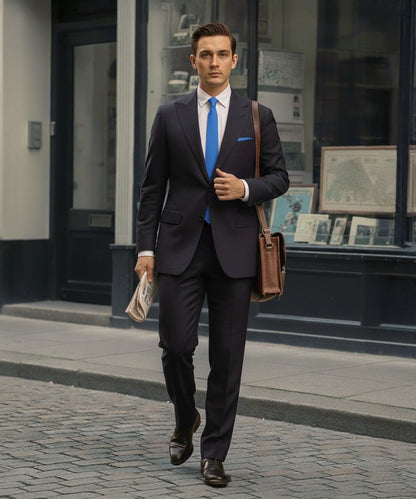 Vittorio Farina Men's Satin Skinny Necktie & Pocket Square - Suits You Sir - White - 