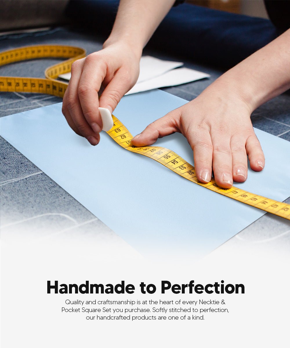 Vittorio Farina Men's Satin Skinny Necktie & Pocket Square - Suits You Sir - White - 