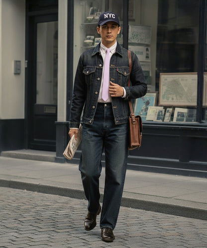 Vittorio Farina Men's Satin Skinny Necktie & Pocket Square - Suits You Sir - White - 